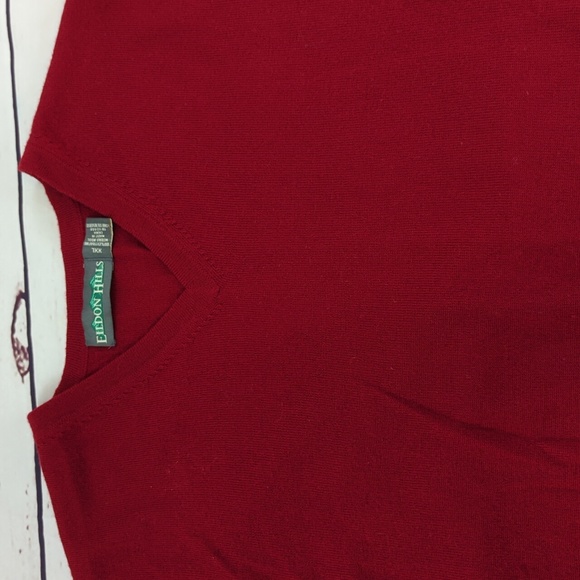 Eildon Hills 100% wool sweater vest, pull over, red, men's size XXL - Picture 3 of 8